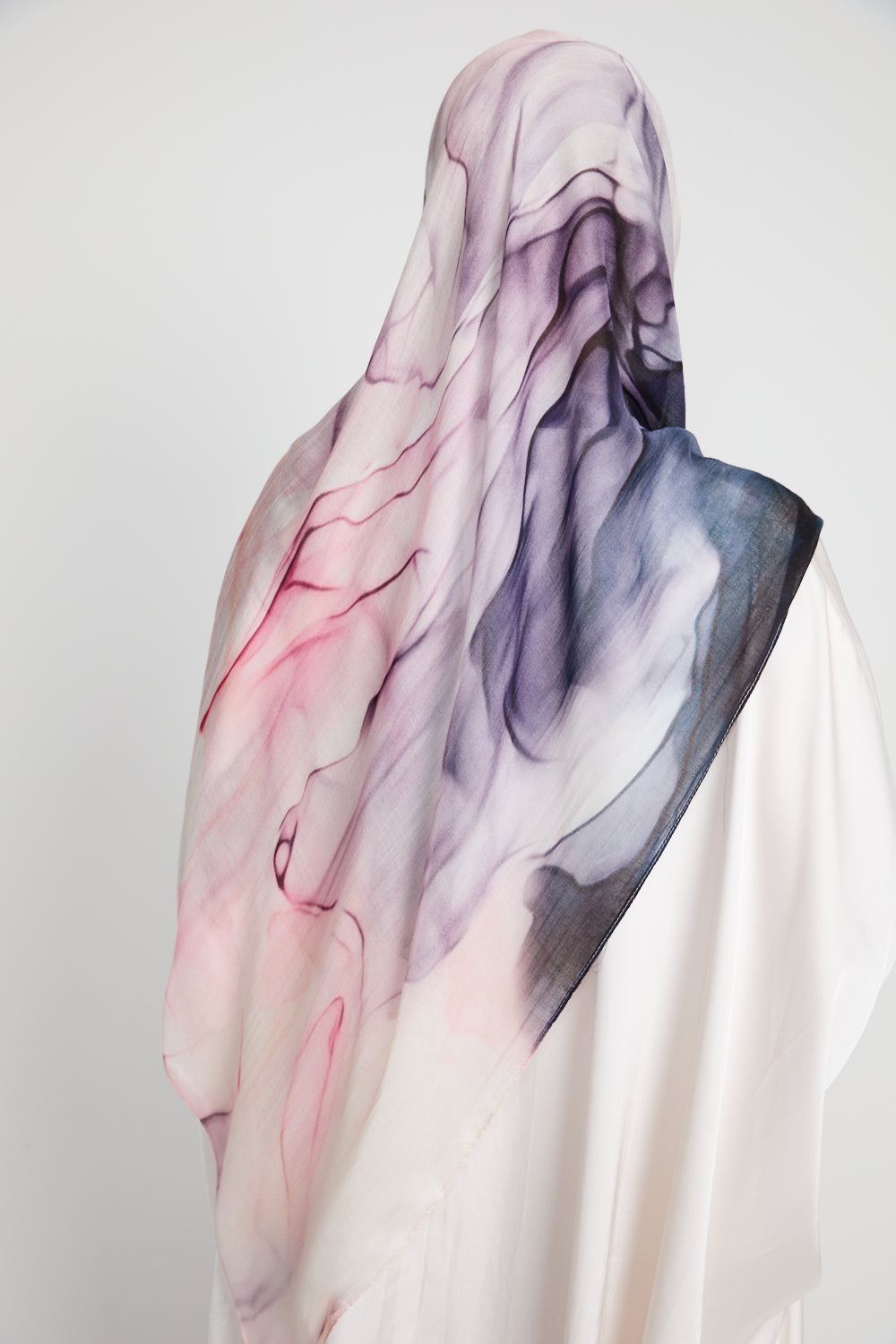 Hijab Modal Imprimé Premium - Mirage Aurora