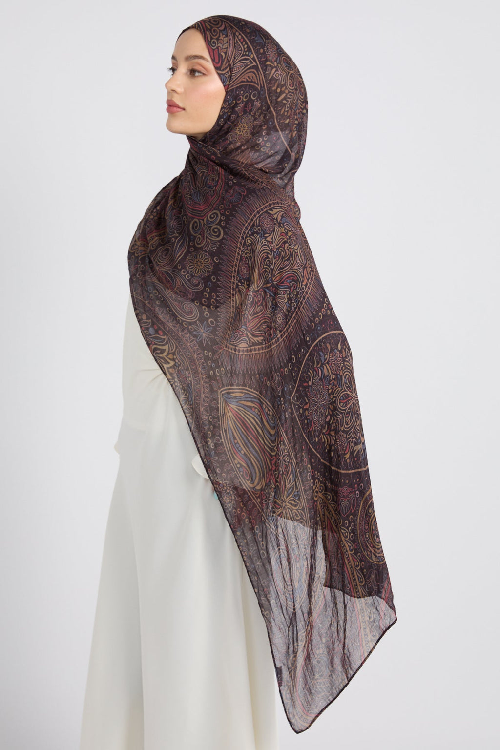 Hijab Modal Imprimé Premium - Paisley Royal