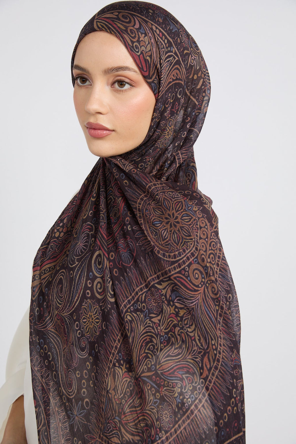 Hijab Modal Imprimé Premium - Paisley Royal