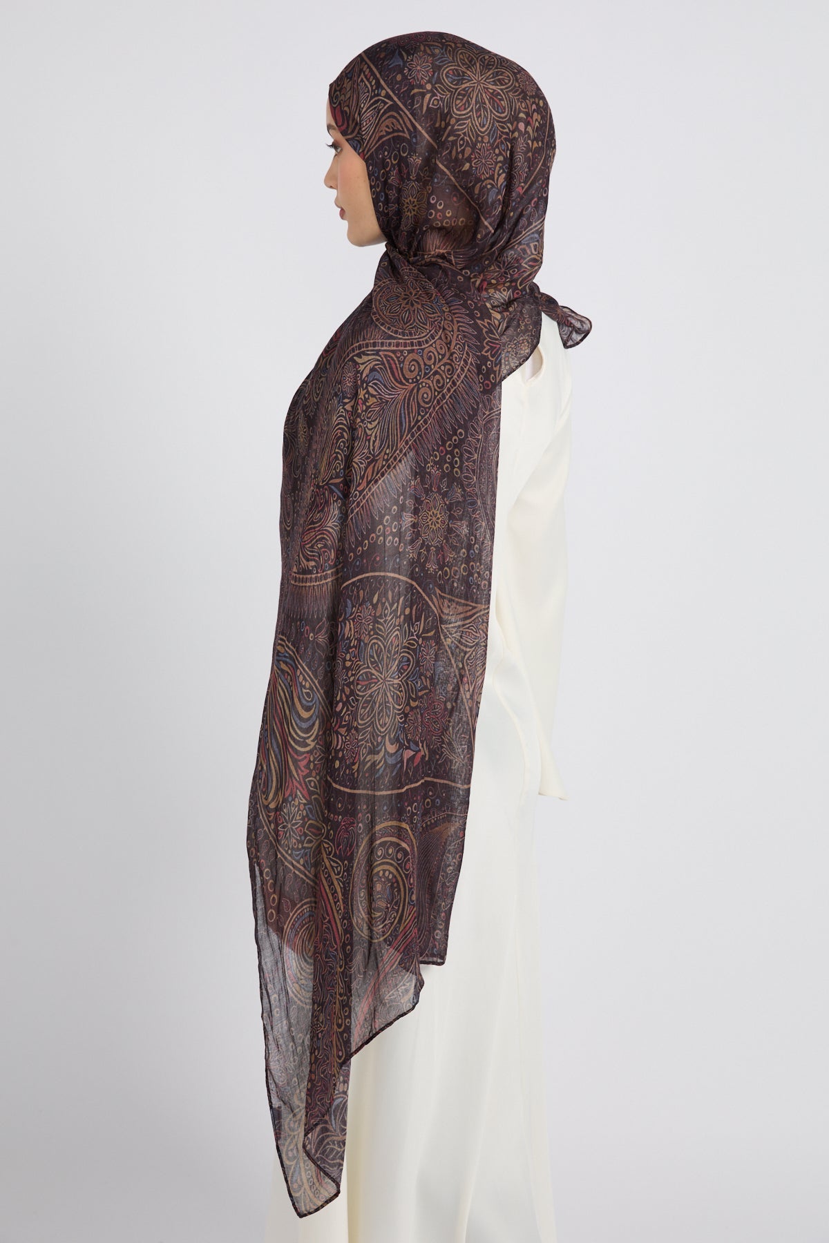 Hijab Modal Imprimé Premium - Paisley Royal