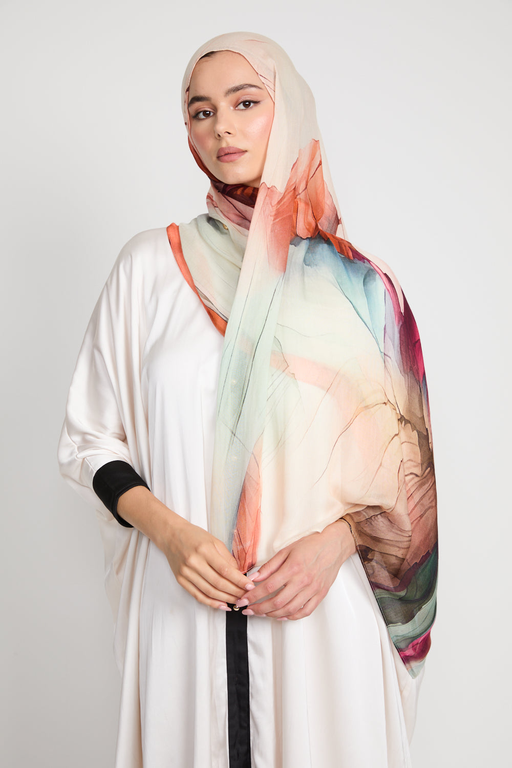 Hijab Modal Imprimé Premium - Muse Fleurie
