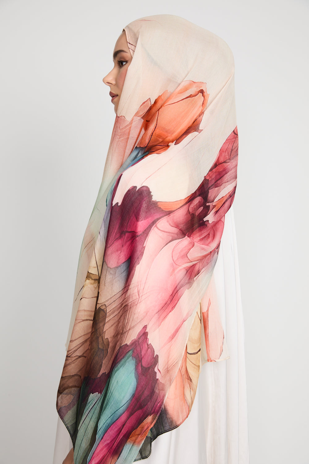 Hijab Modal Imprimé Premium - Muse Fleurie