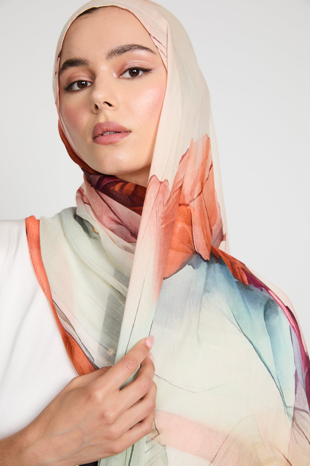 Hijab Modal Imprimé Premium - Muse Fleurie