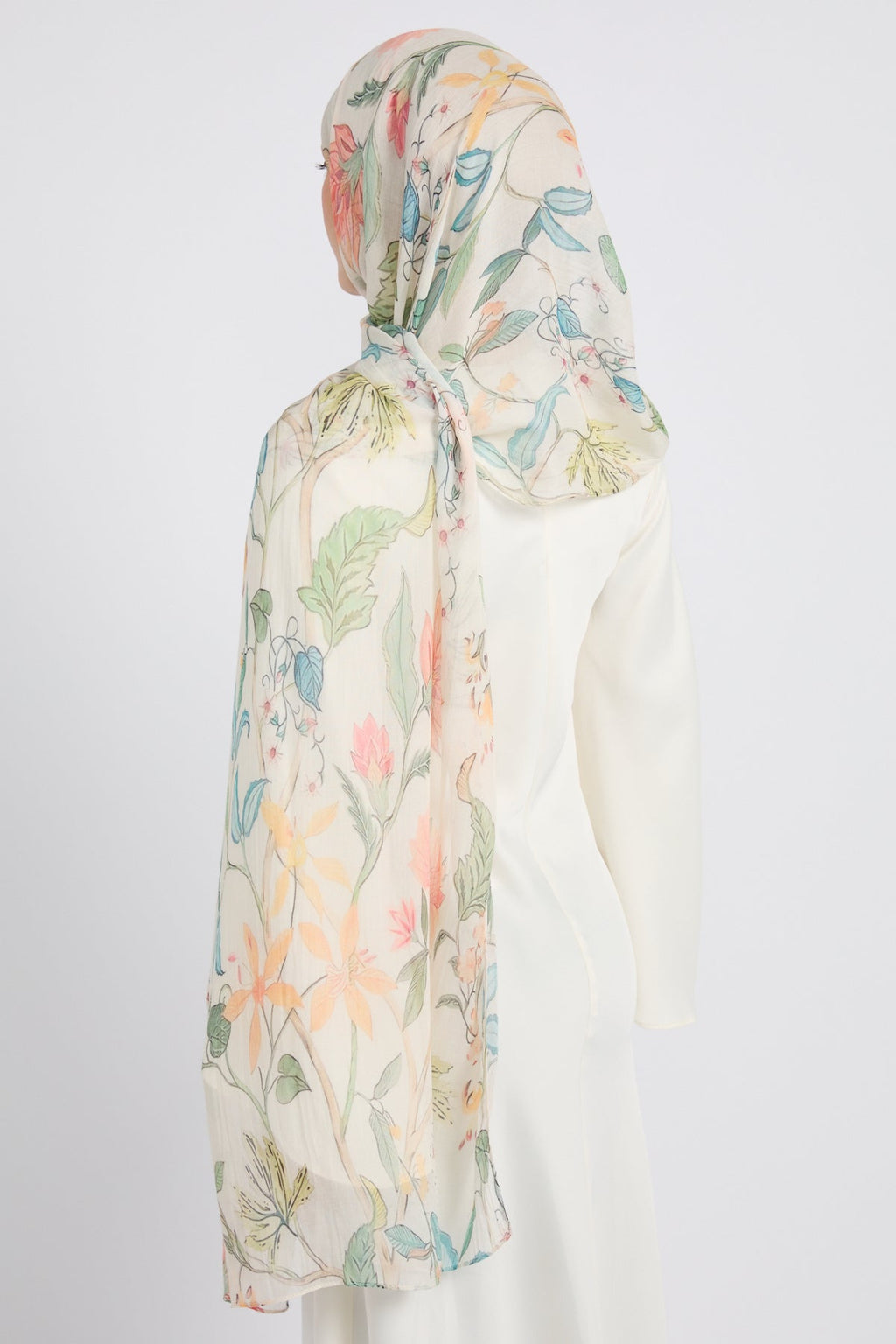 Hijab Modal Imprimé Premium - Floraison des Prés