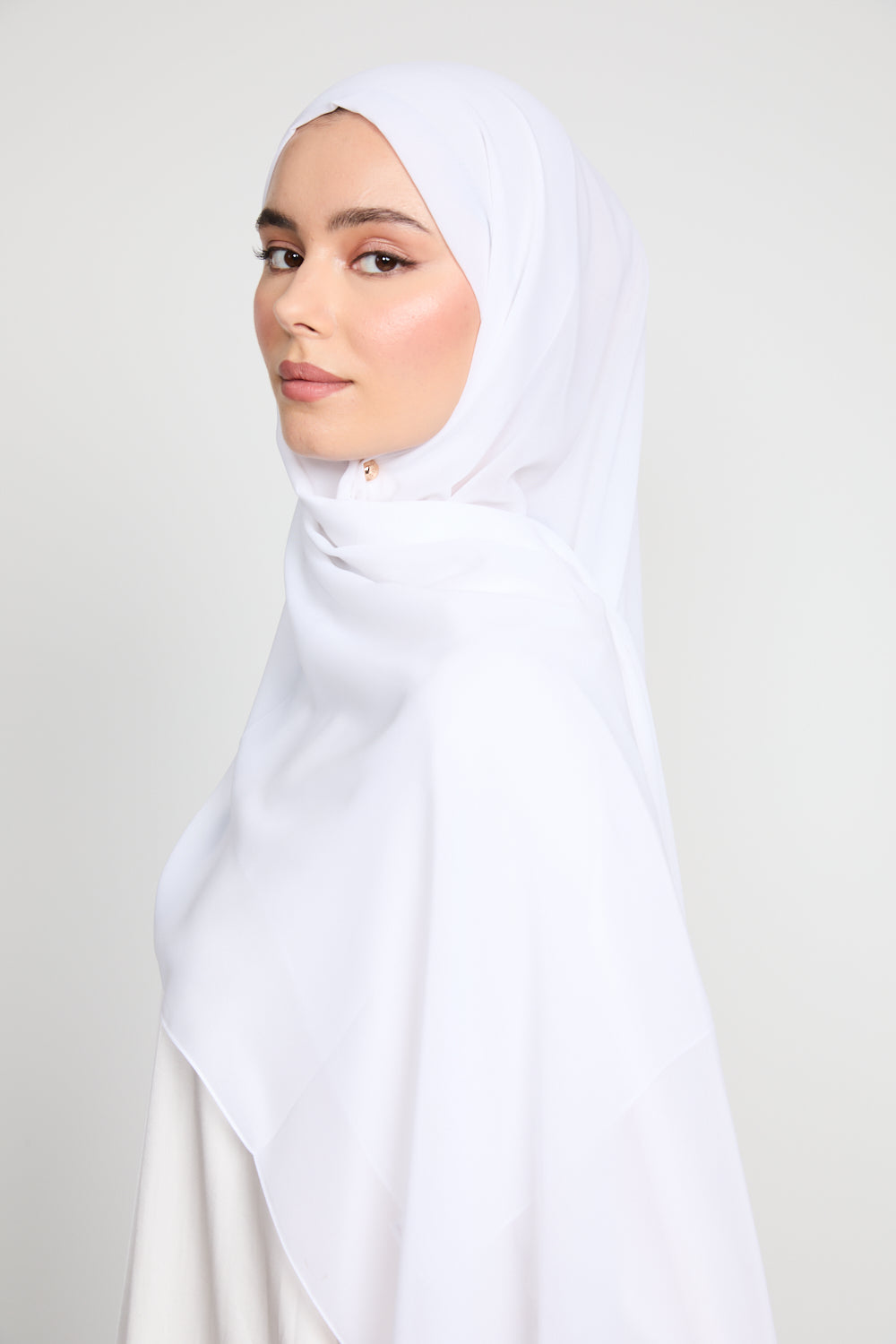 Hijab Georgette Luxe Doux - Blanc Cassé