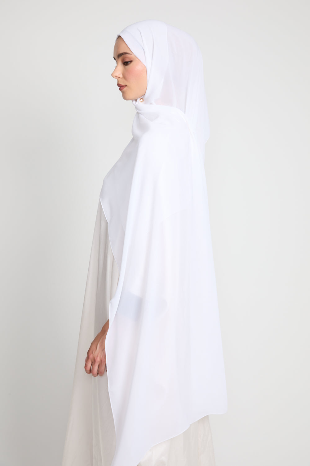 Hijab Georgette Luxe Doux - Blanc Cassé