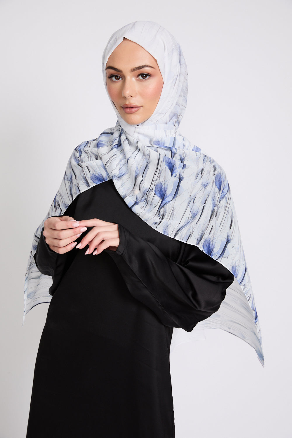 Hijab Imprimé Luxe - Murmure de Jacinthe - ÉDITION LIMITÉE