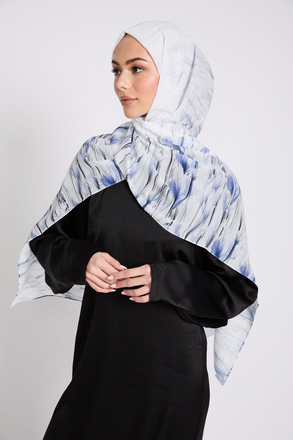Hijab Imprimé Luxe - Murmure de Jacinthe - ÉDITION LIMITÉE
