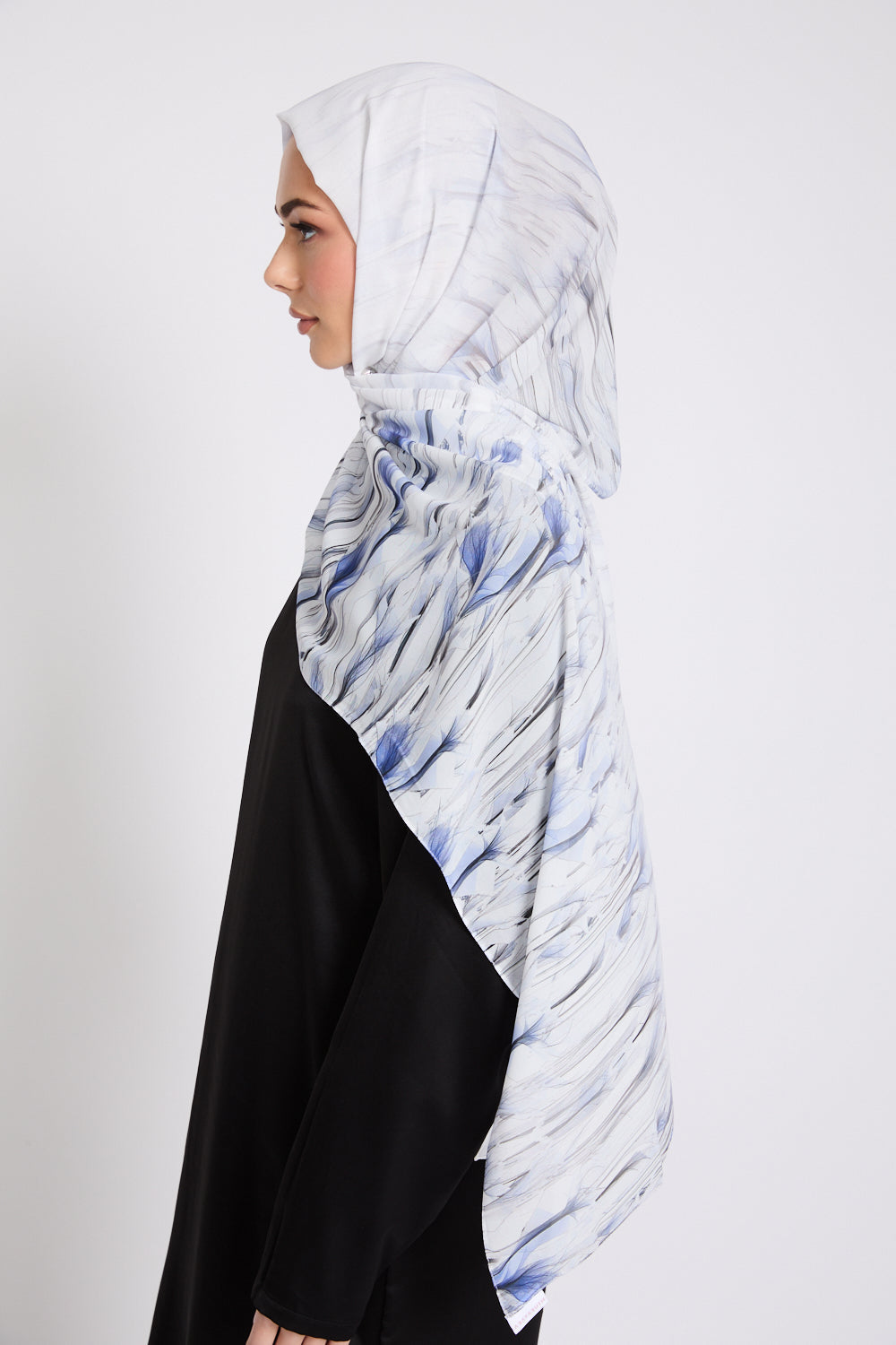 Hijab Imprimé Luxe - Murmure de Jacinthe - ÉDITION LIMITÉE