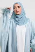 Hijab Georgette Luxe Doux - Aqua Givré