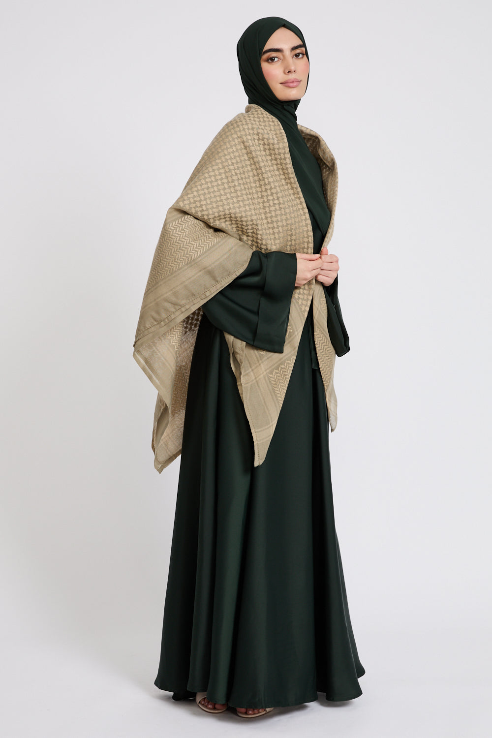 Foulard Keffieh - Marron Olive