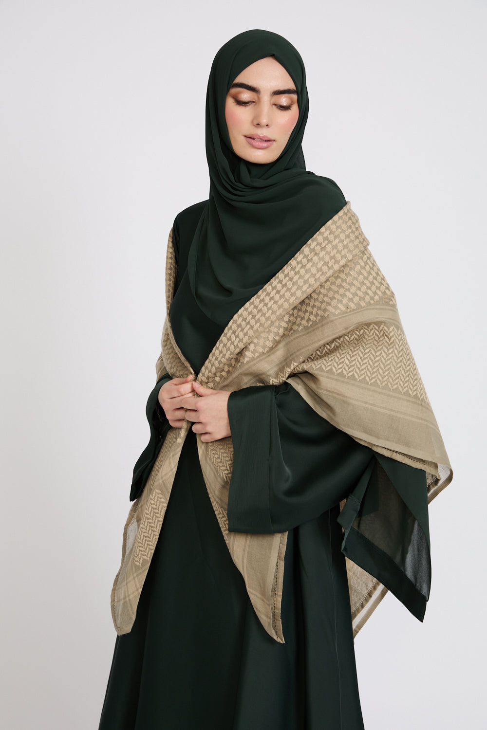 Foulard Keffieh - Marron Olive