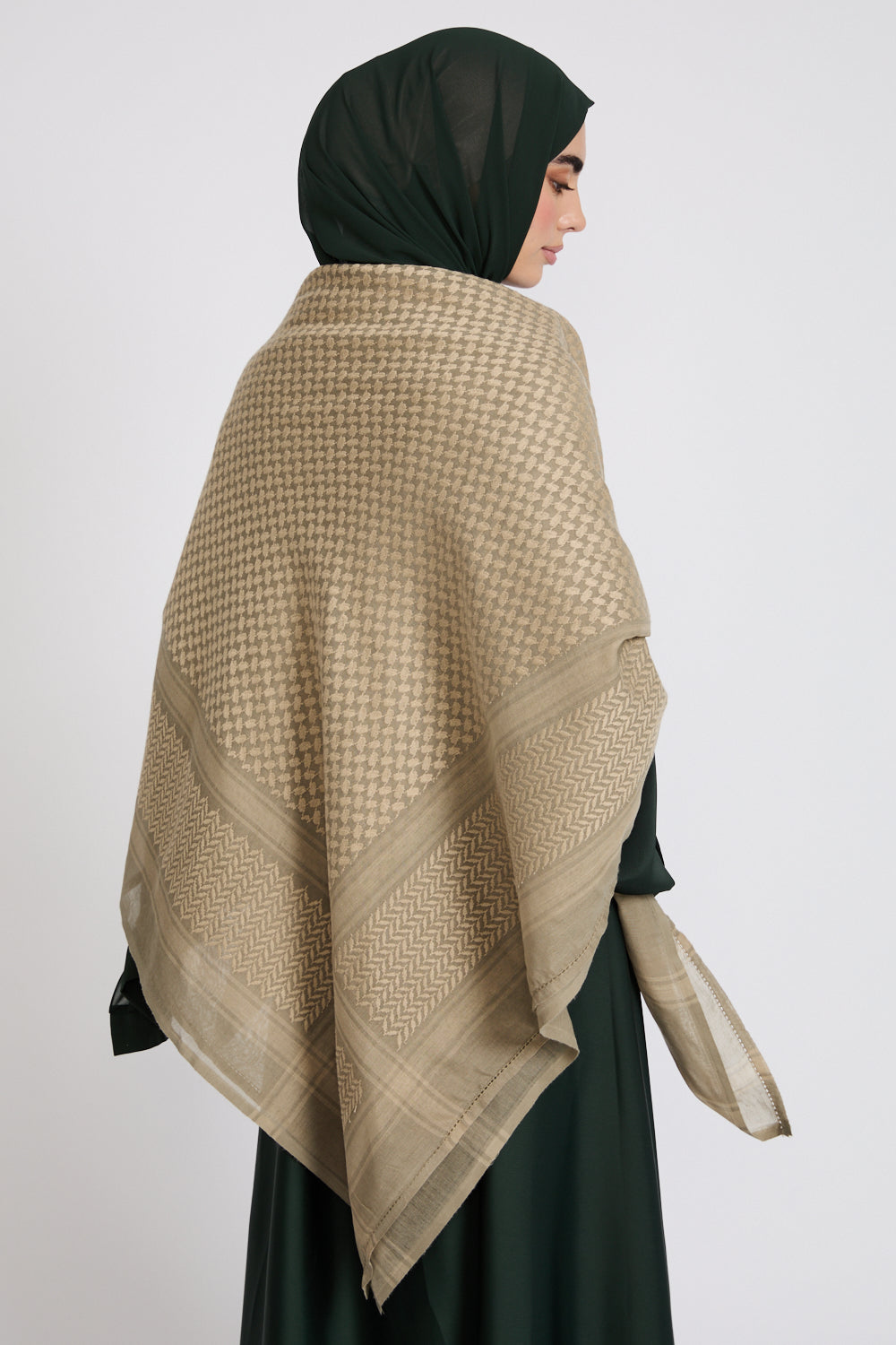 Foulard Keffieh - Marron Olive