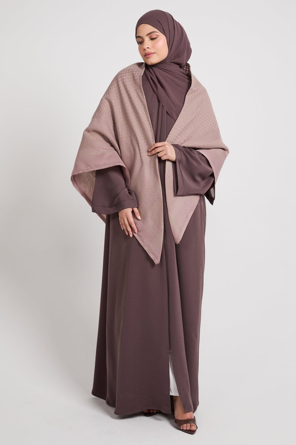 Foulard Keffieh - Mauve Rosé