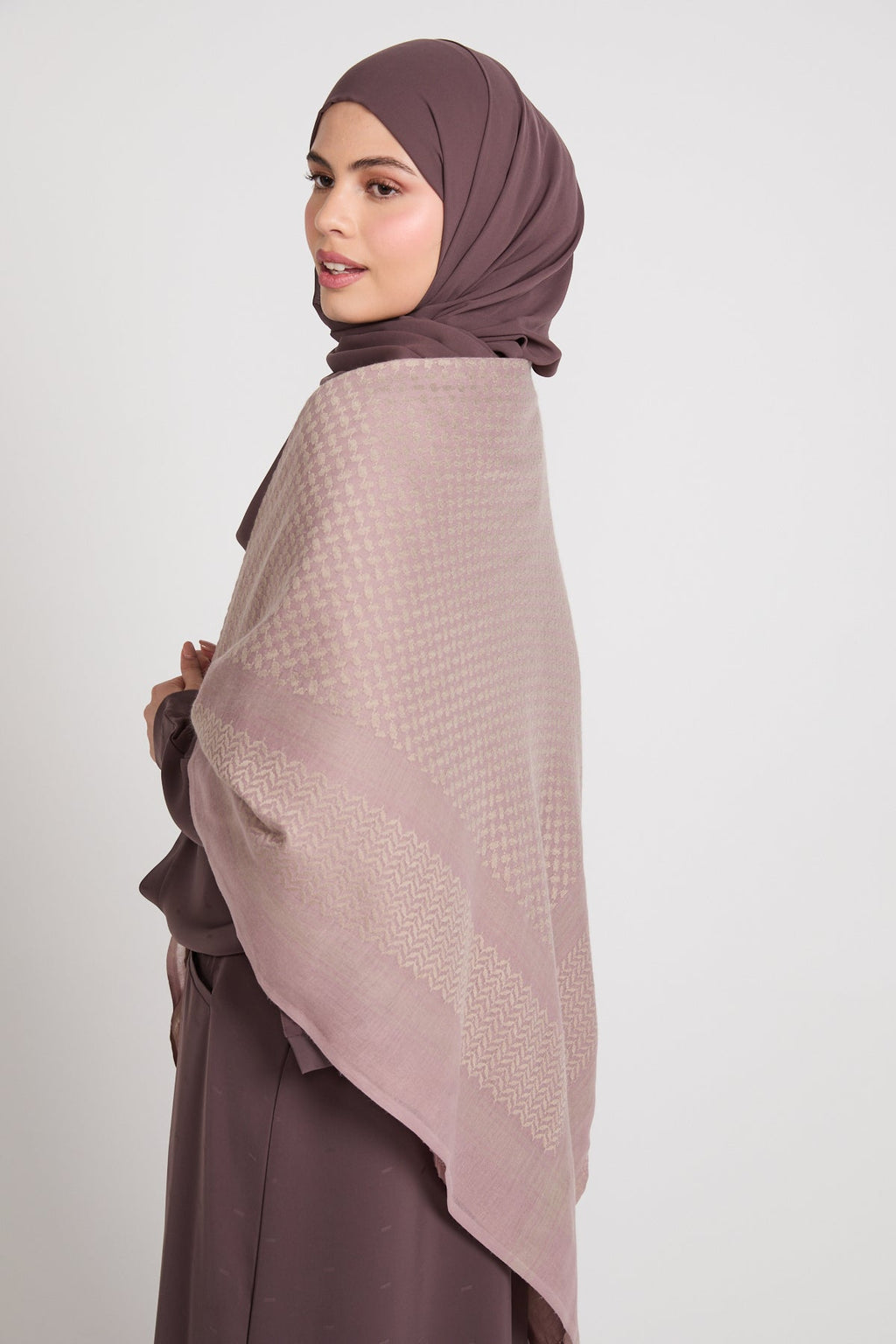 Foulard Keffieh - Mauve Rosé