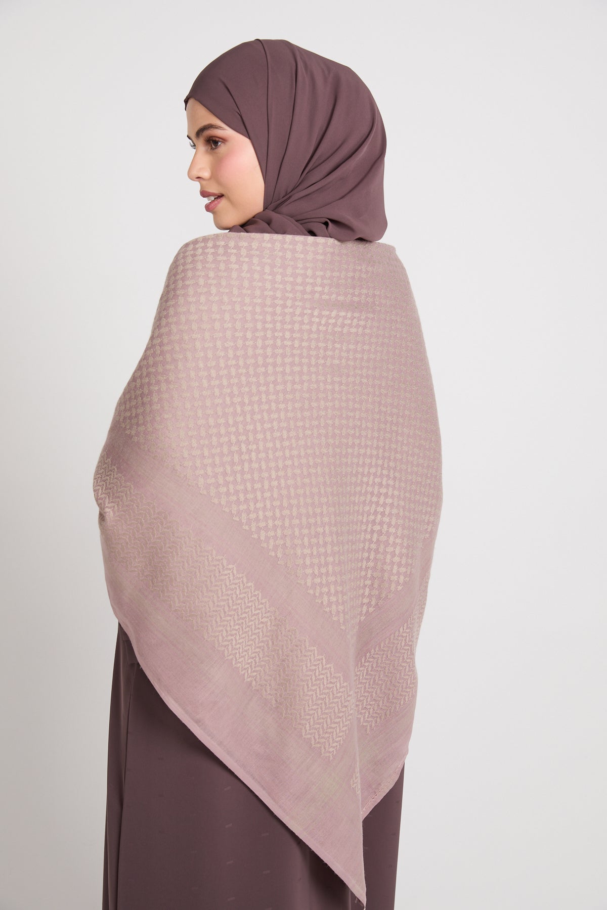 Foulard Keffieh - Mauve Rosé