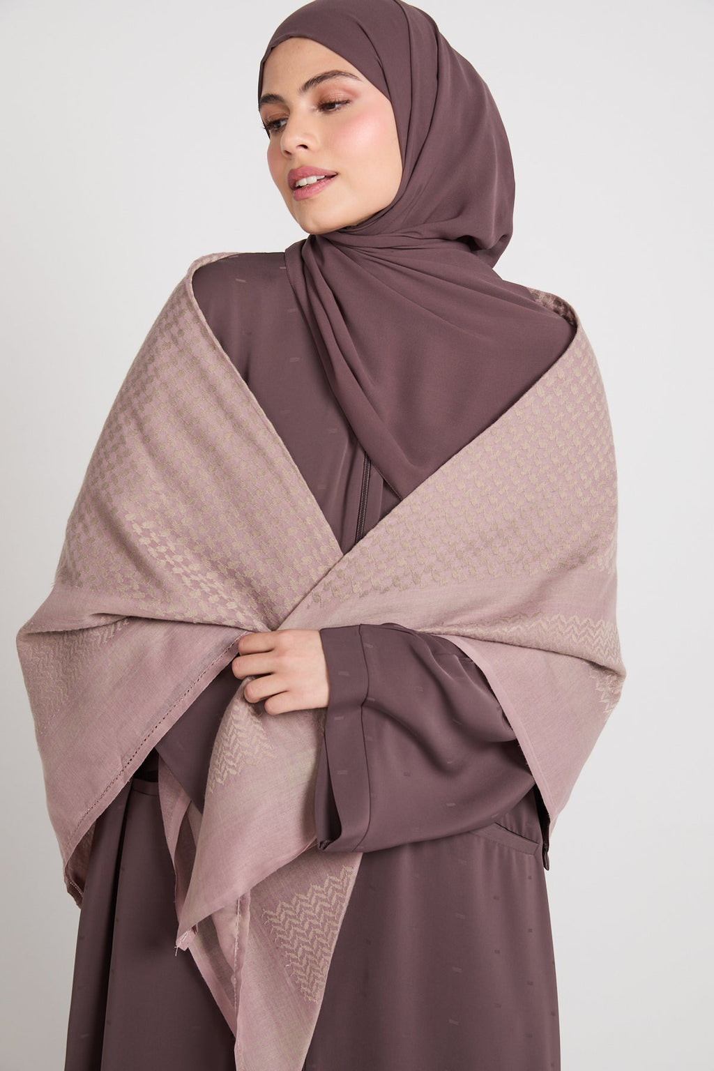 Foulard Keffieh - Mauve Rosé
