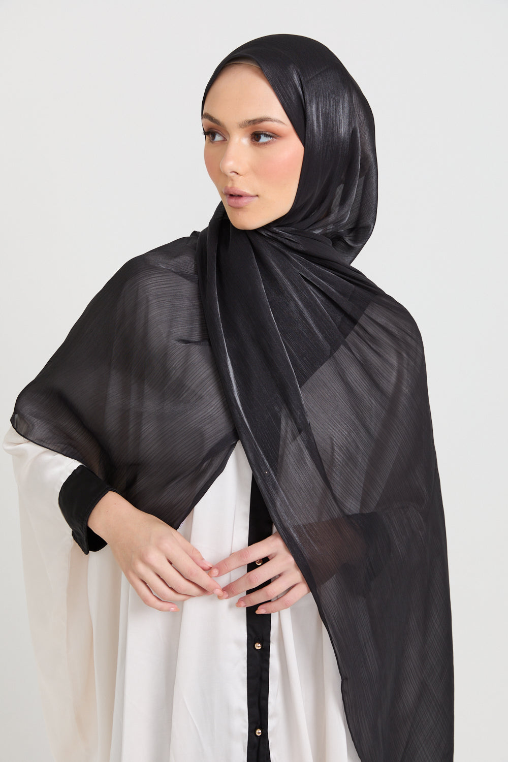 Hijab Organza Luxe - Noir