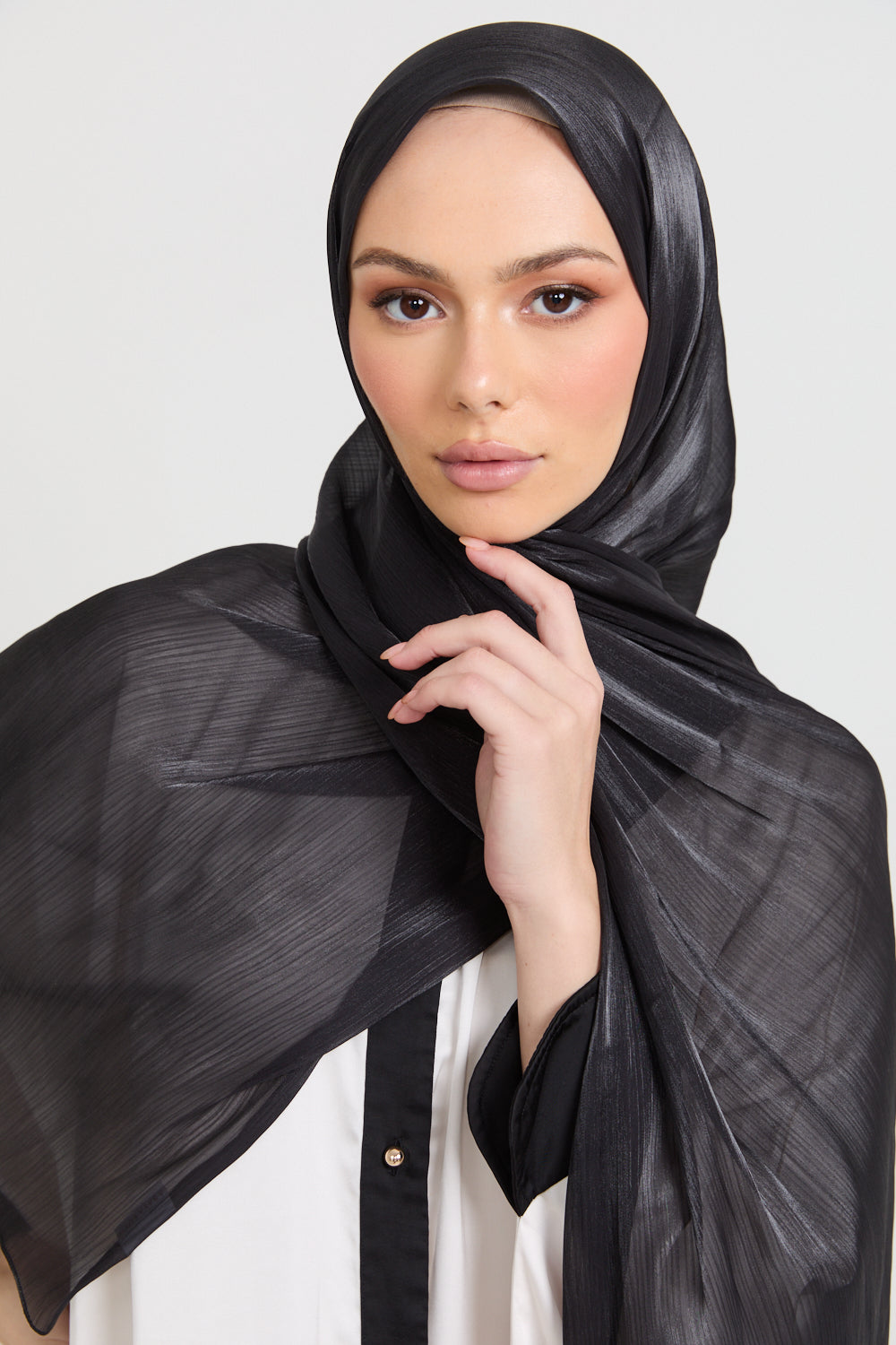 Hijab Organza Luxe - Noir