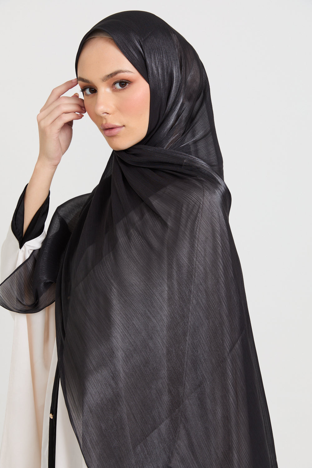 Hijab Organza Luxe - Noir