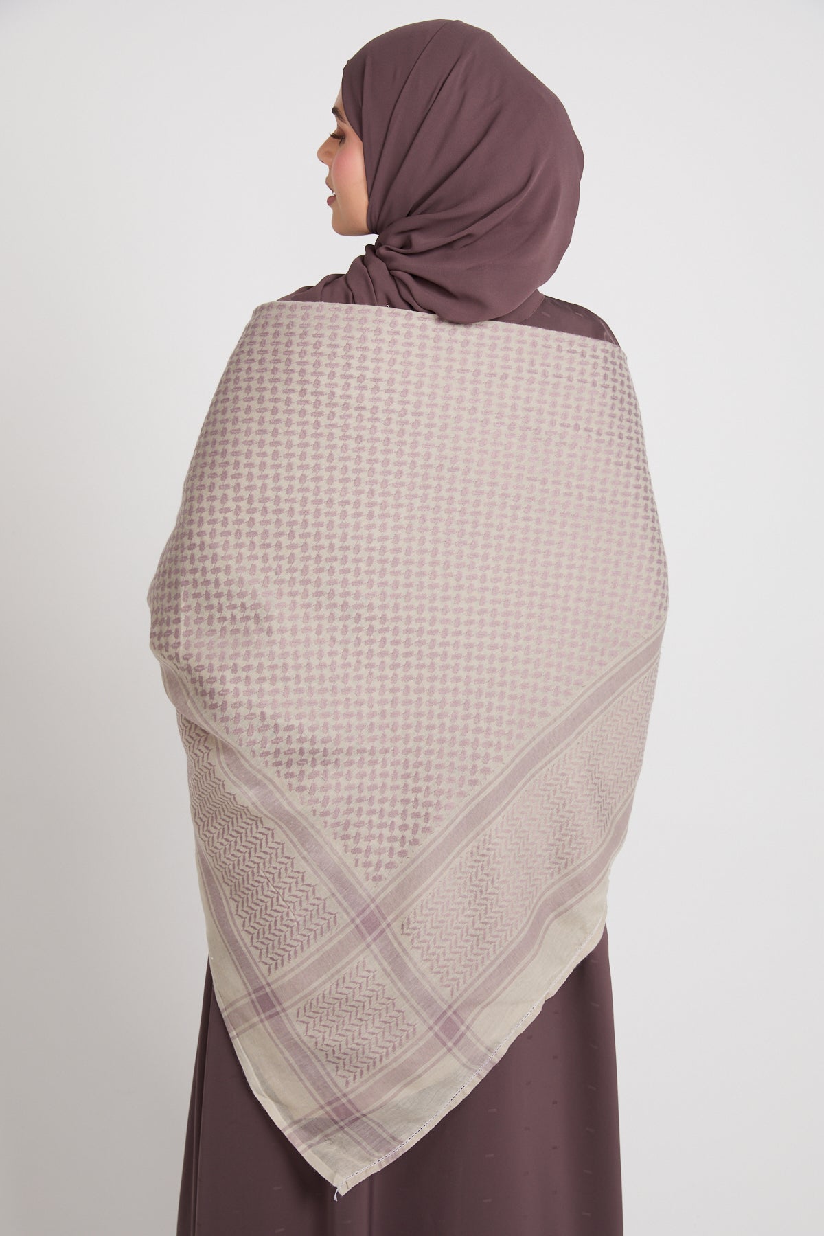Foulard Keffieh - Brume de Rose du Désert