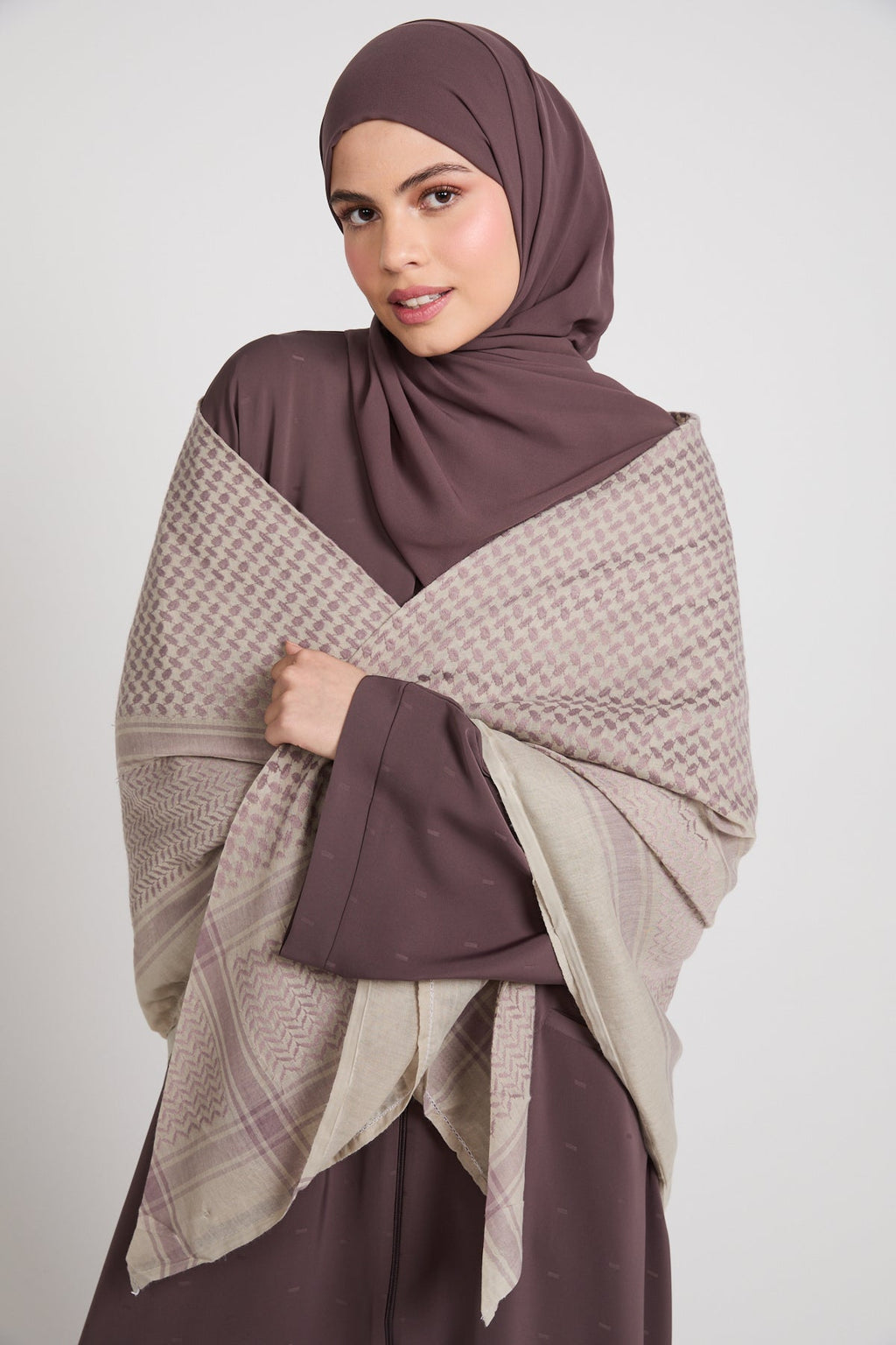Foulard Keffieh - Brume de Rose du Désert