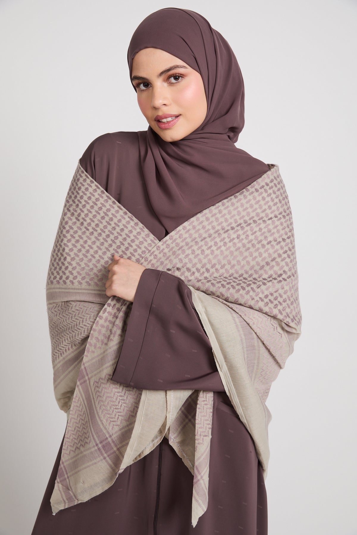 Foulard Keffieh - Brume de Rose du Désert
