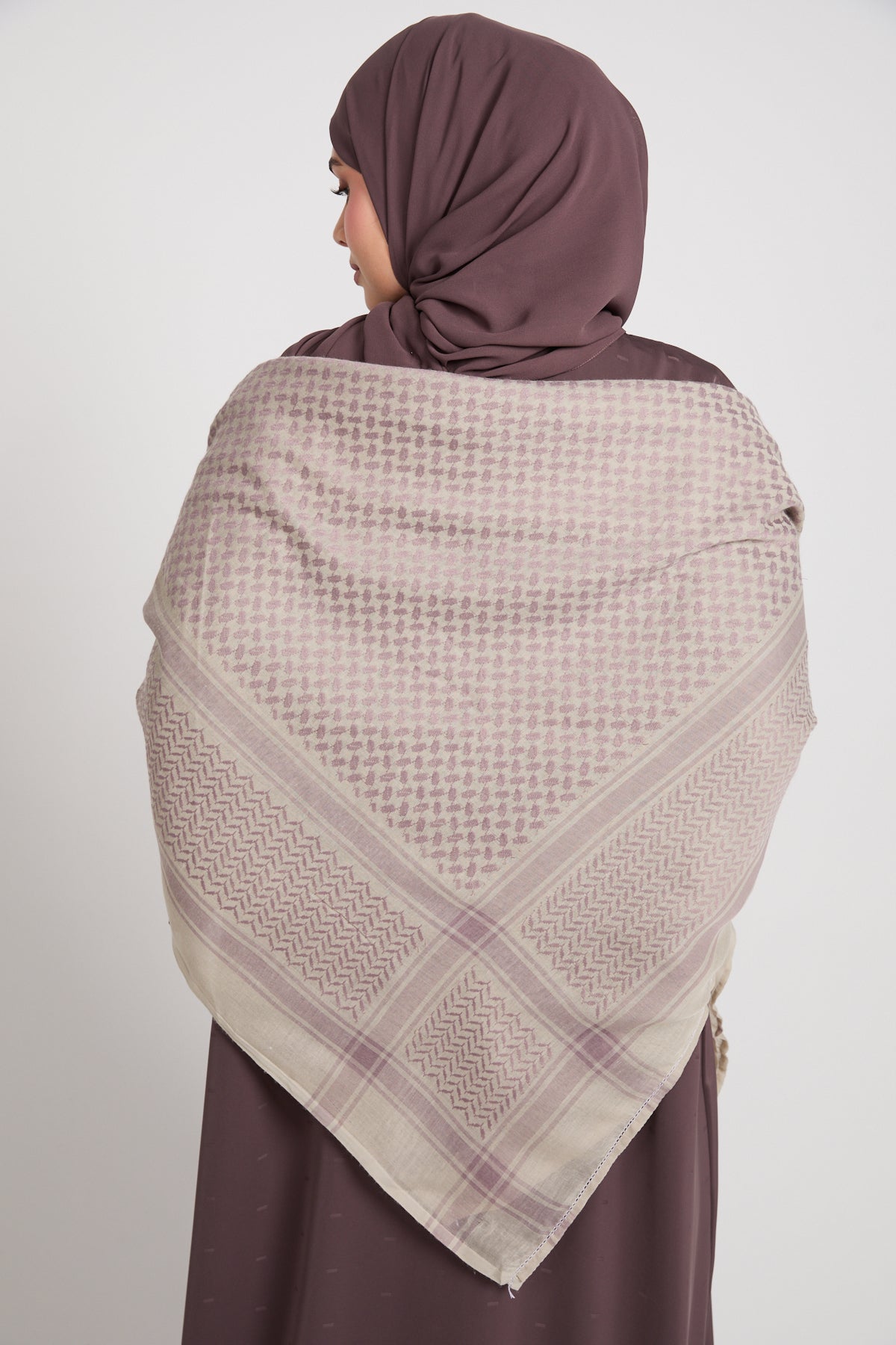 Foulard Keffieh - Brume de Rose du Désert