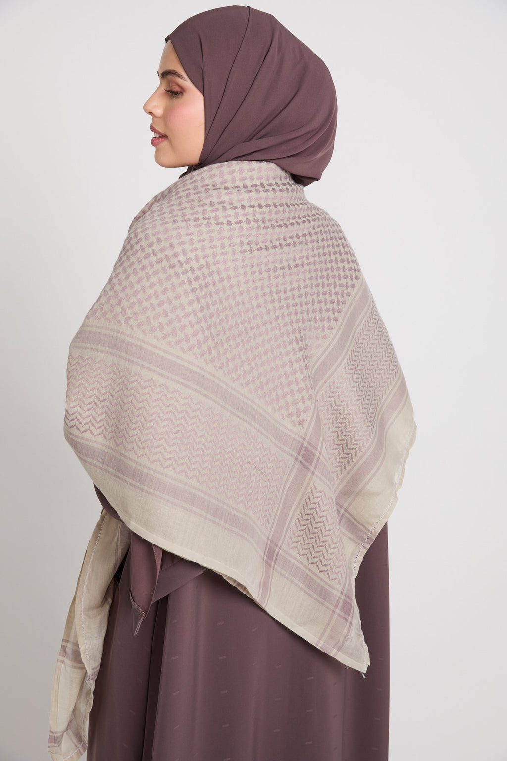 Foulard Keffieh - Brume de Rose du Désert
