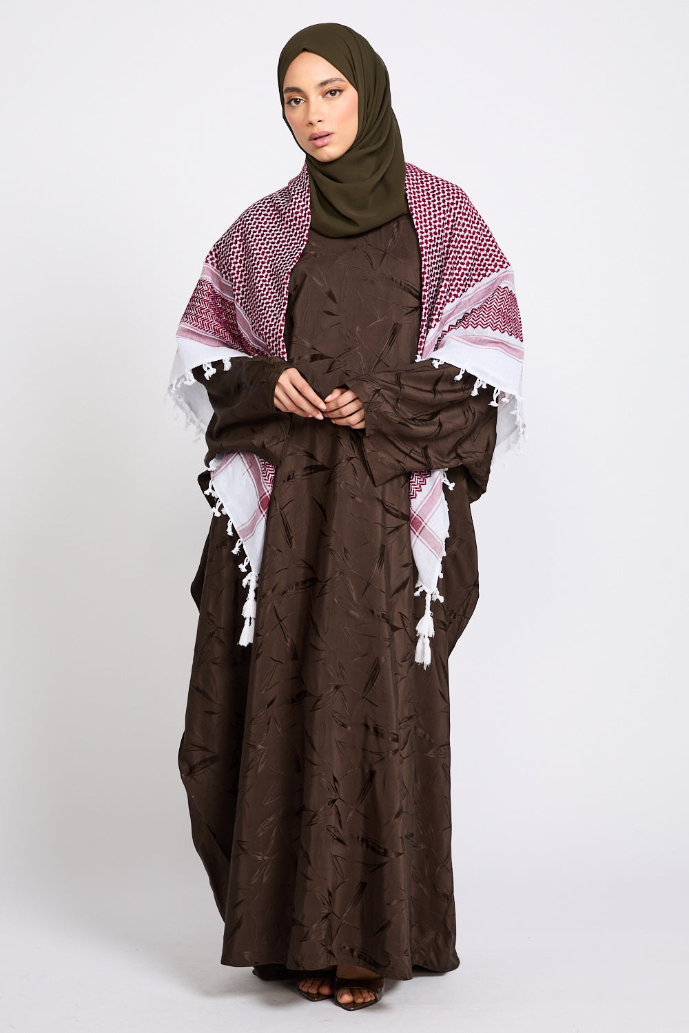 Foulard Keffieh Classique Premium - Rouge & Blanc
