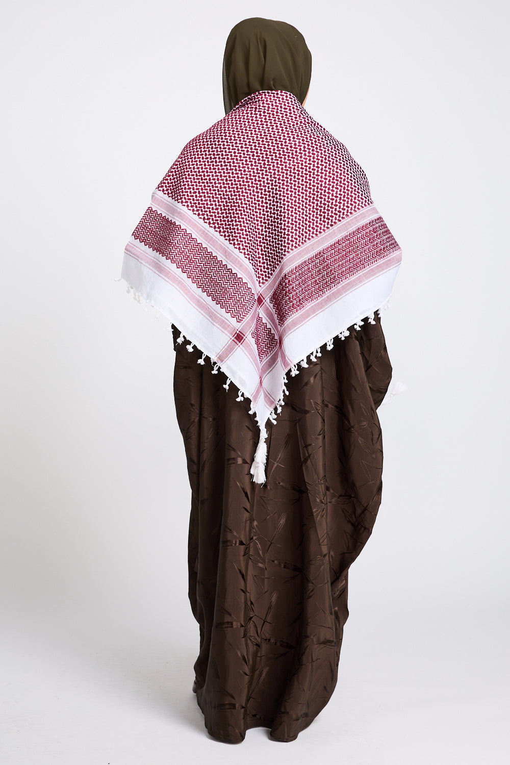 Foulard Keffieh Classique Premium - Rouge & Blanc