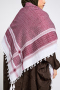 Foulard Keffieh Classique Premium - Rouge & Blanc
