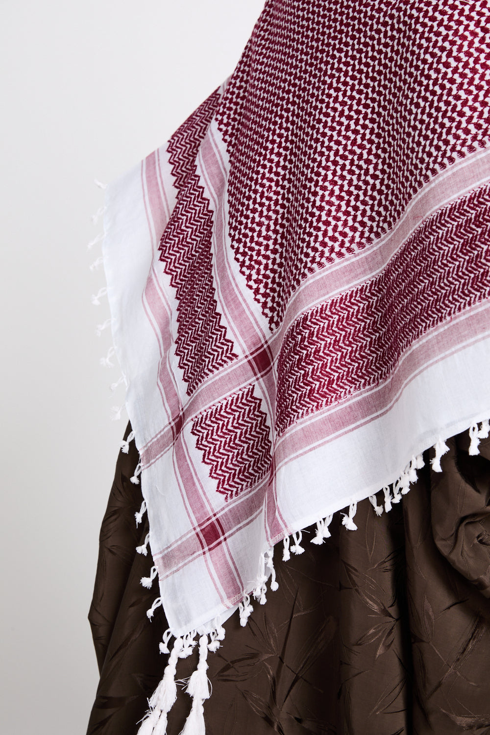 Foulard Keffieh Classique Premium - Rouge & Blanc