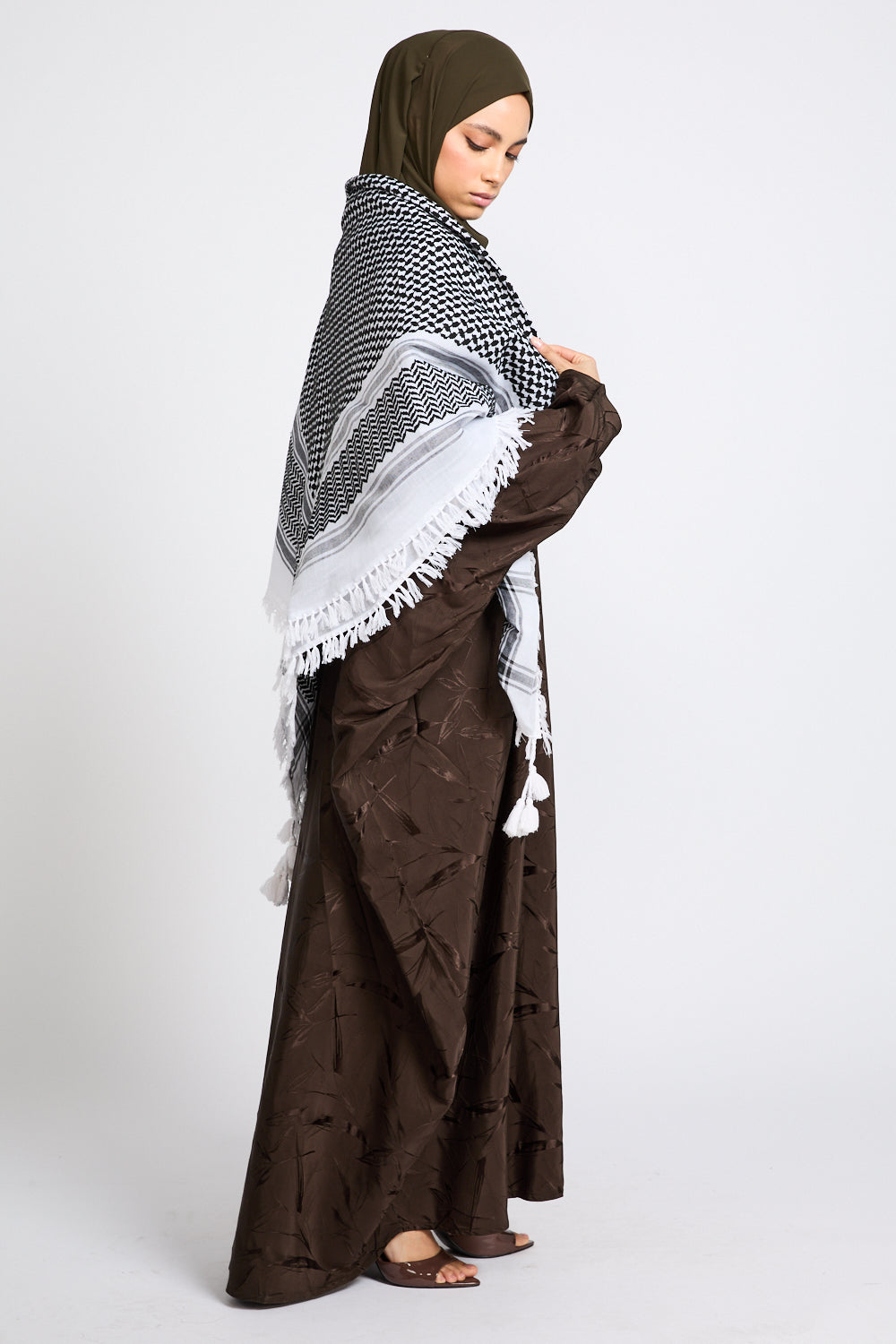 Foulard Keffieh Classique Premium - Noir & Blanc