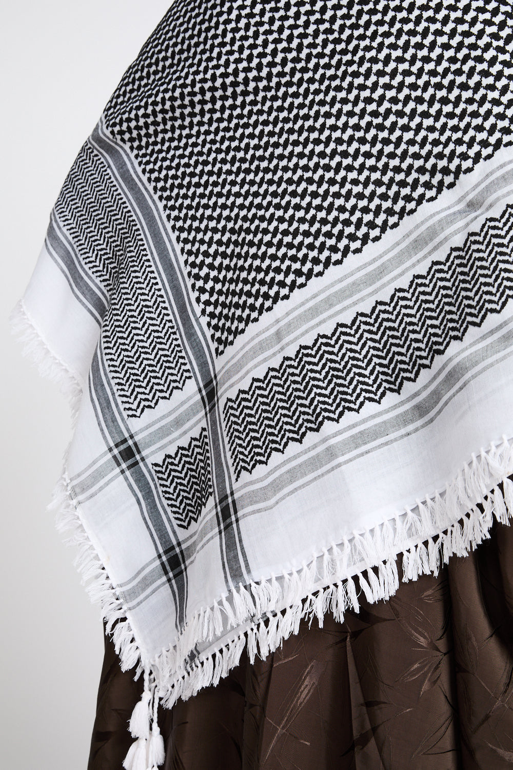 Foulard Keffieh Classique Premium - Noir & Blanc