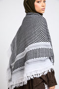 Foulard Keffieh Classique Premium - Noir & Blanc