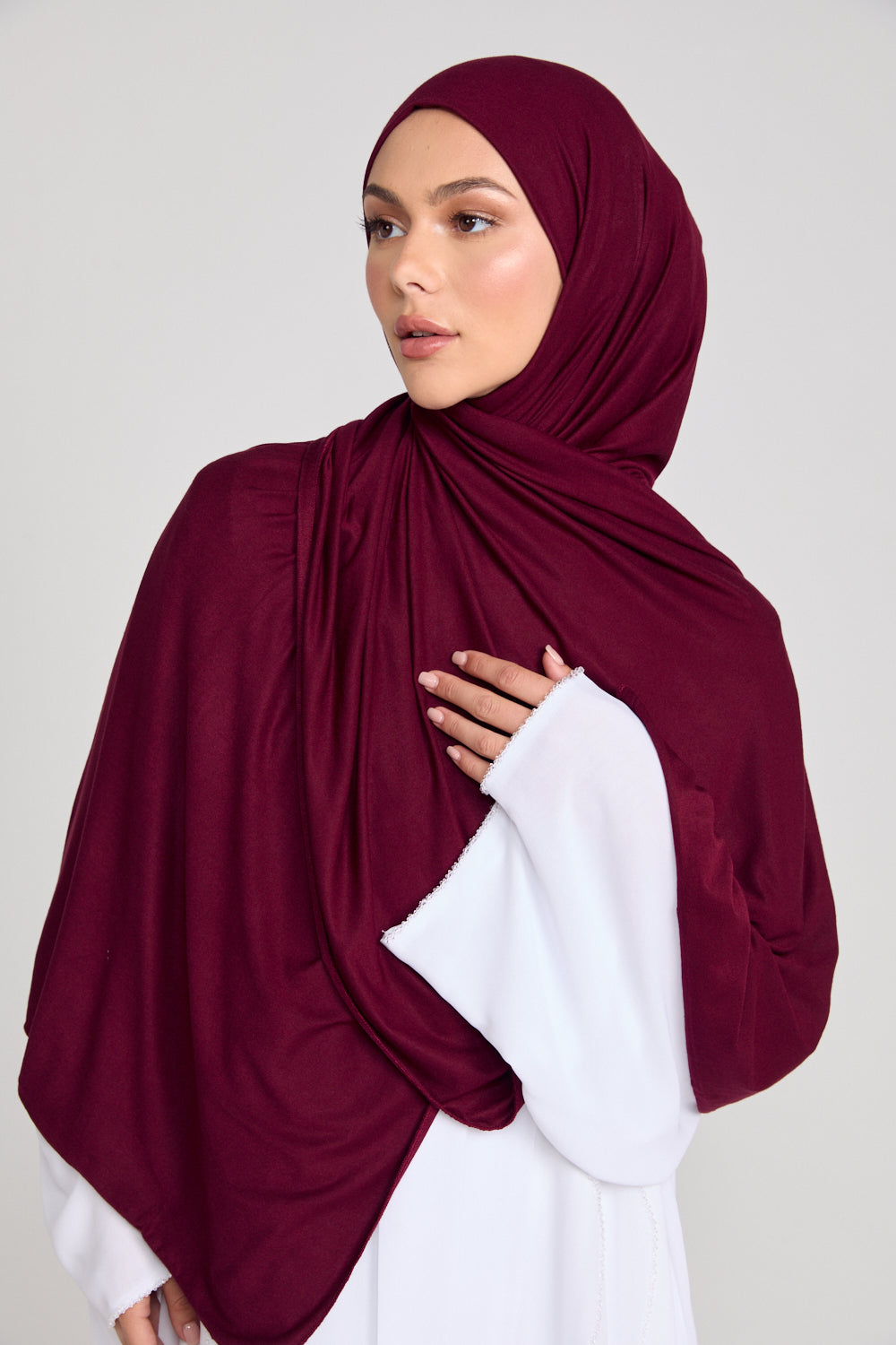 Hijab Jersey Bordeaux Brumeux