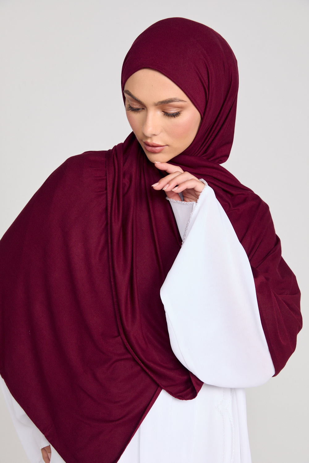 Hijab Jersey Bordeaux Brumeux