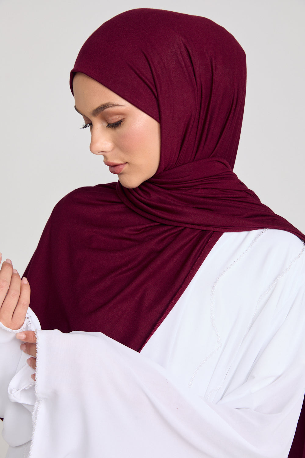 Hijab Jersey Bordeaux Brumeux