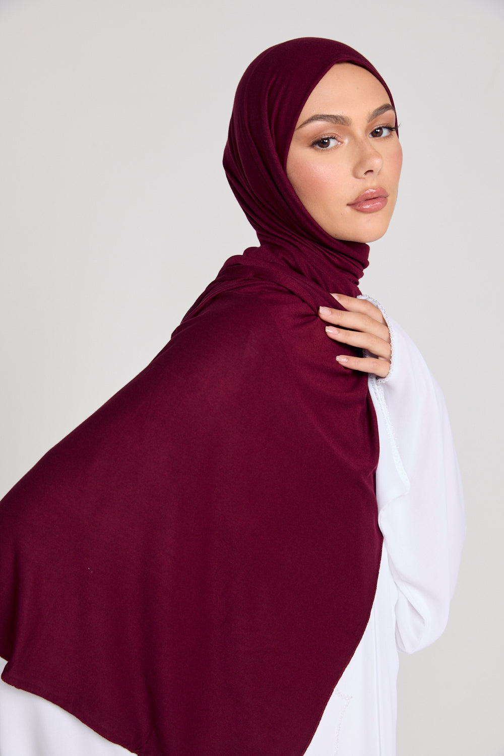 Hijab Jersey Bordeaux Brumeux
