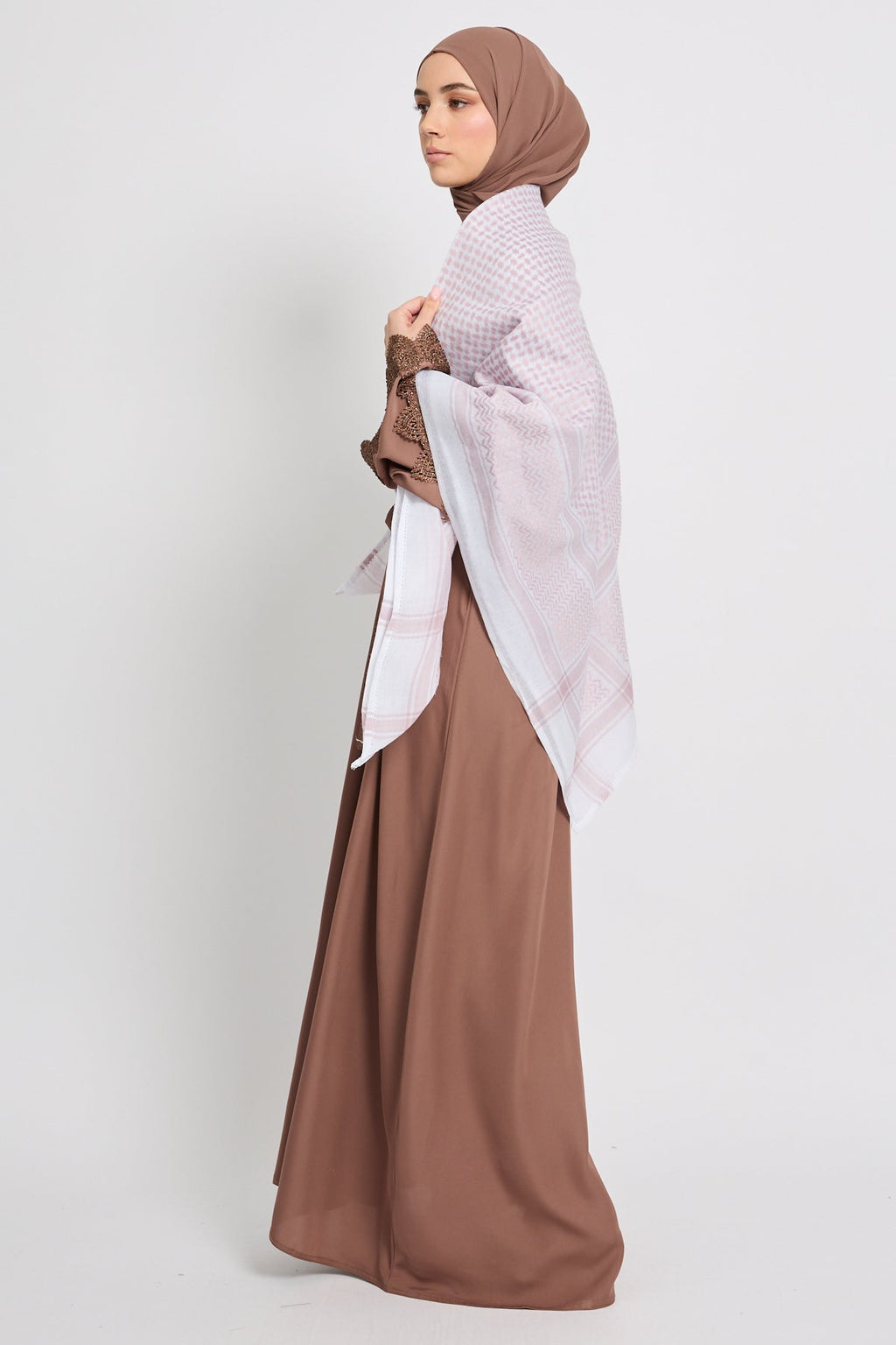 Foulard Keffieh - Rose Doux