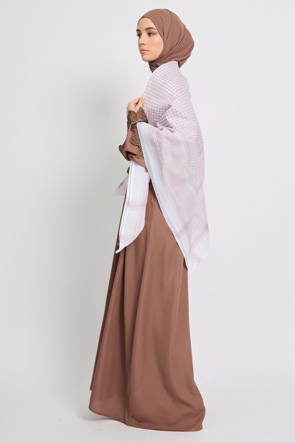 Foulard Keffieh - Rose Doux