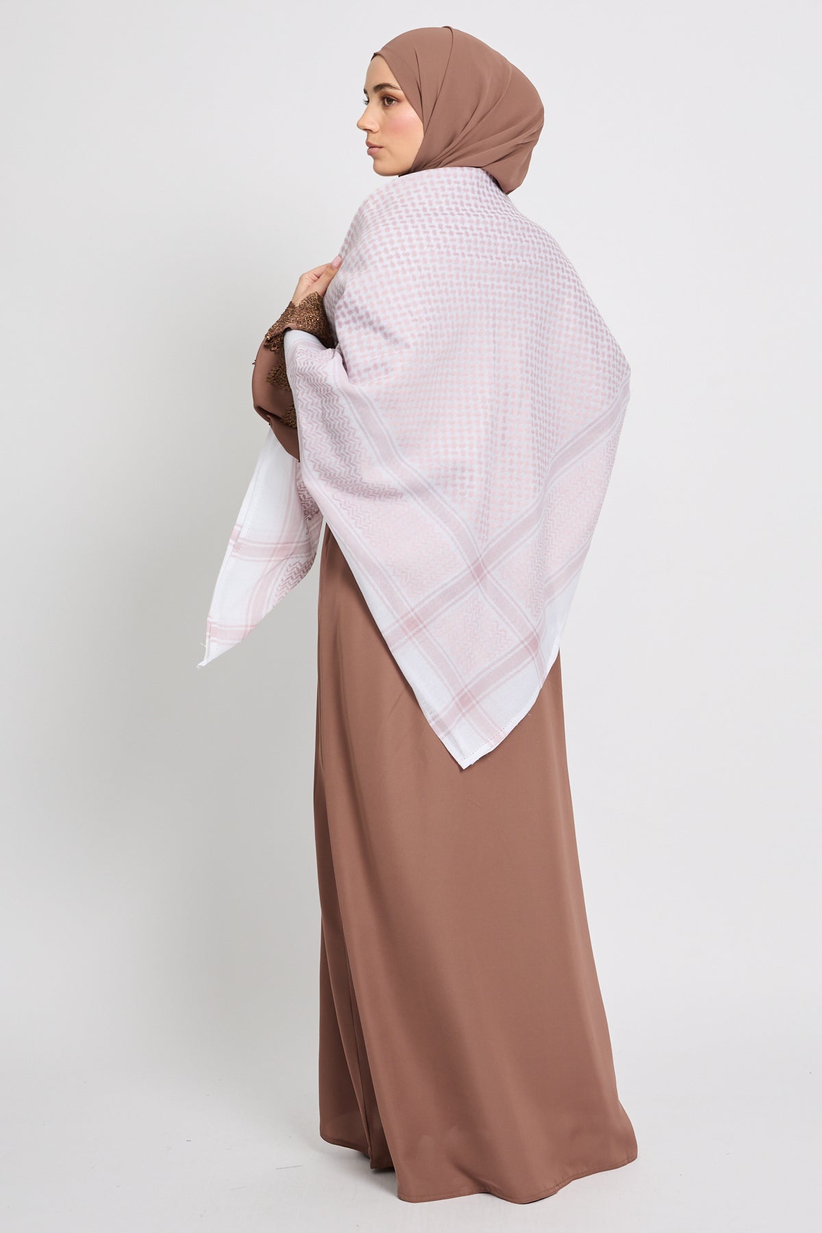 Foulard Keffieh - Rose Doux