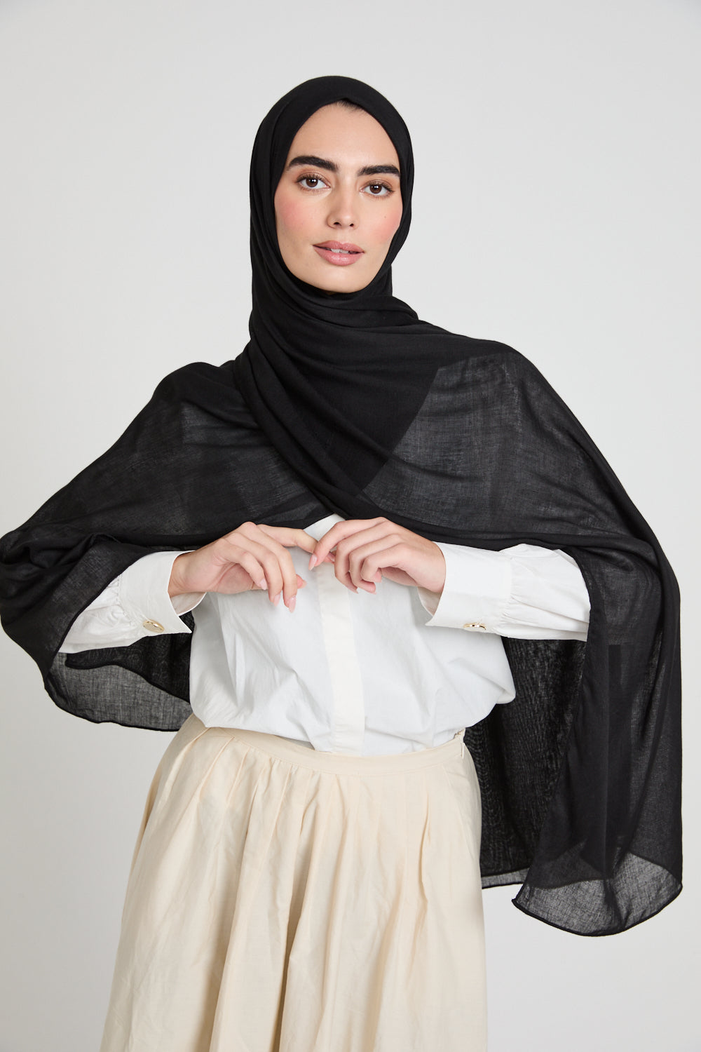 Hijab Viscose Bambou Premium - Noir