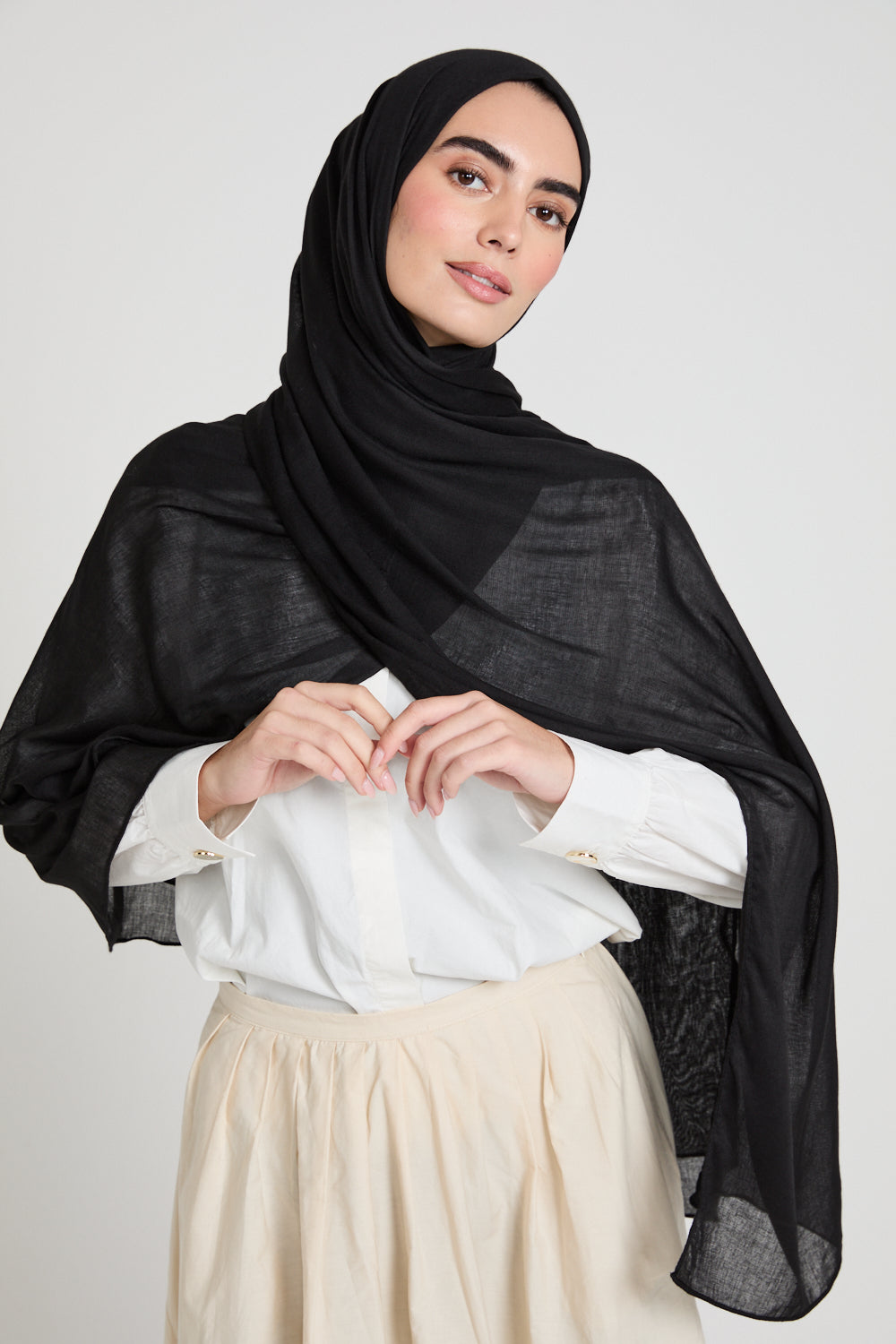Hijab Viscose Bambou Premium - Noir