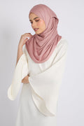 Hijab Bambou Modal Premium - Rose Cendré