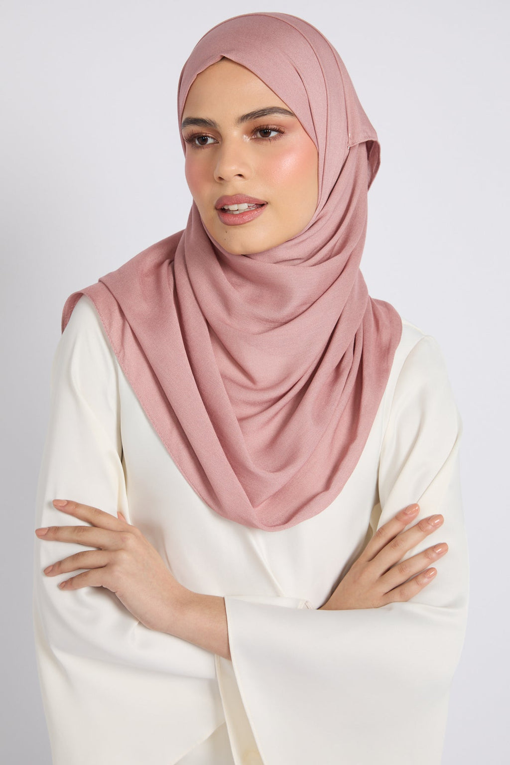 Hijab Bambou Modal Premium - Rose Cendré