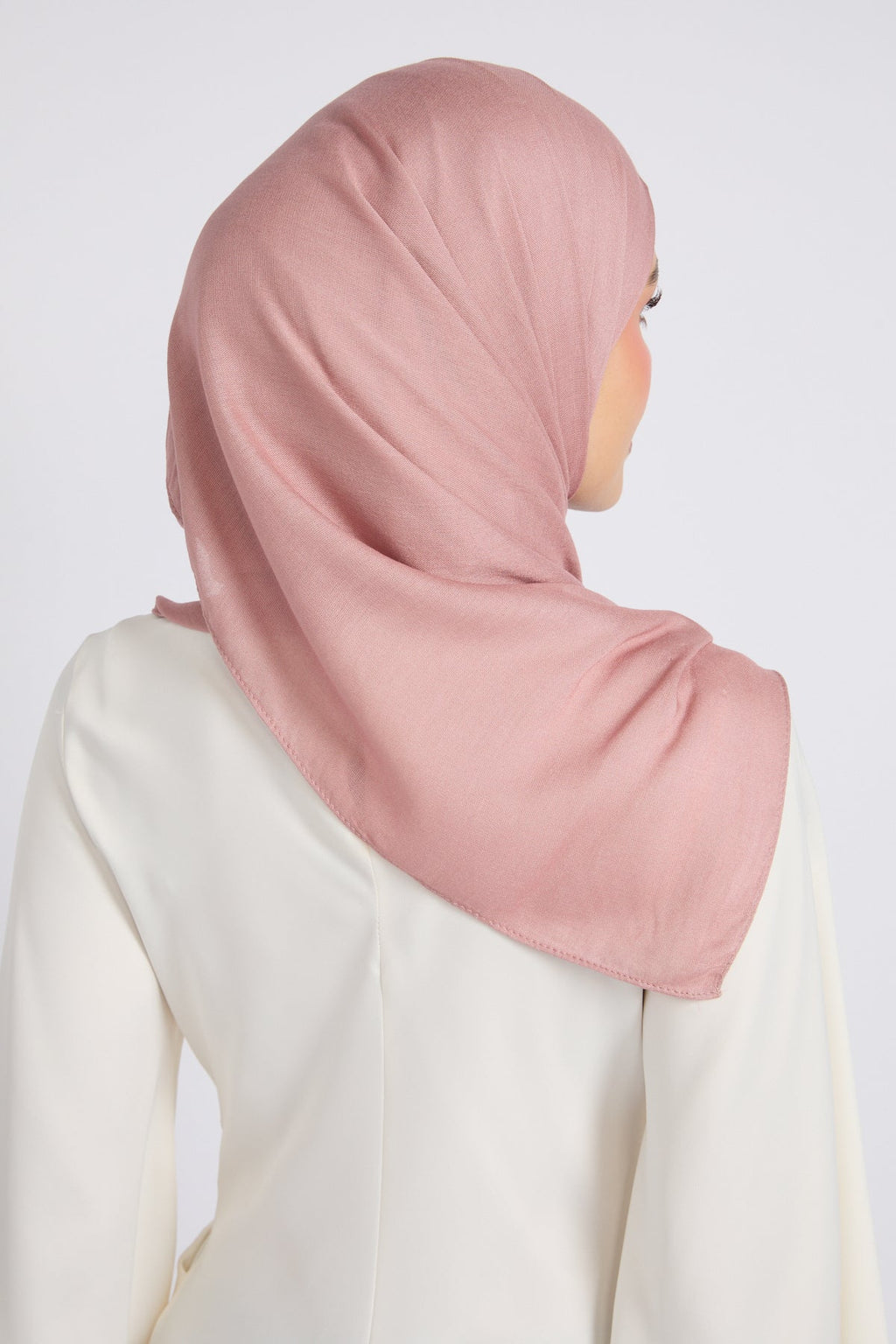 Hijab Bambou Modal Premium - Rose Cendré
