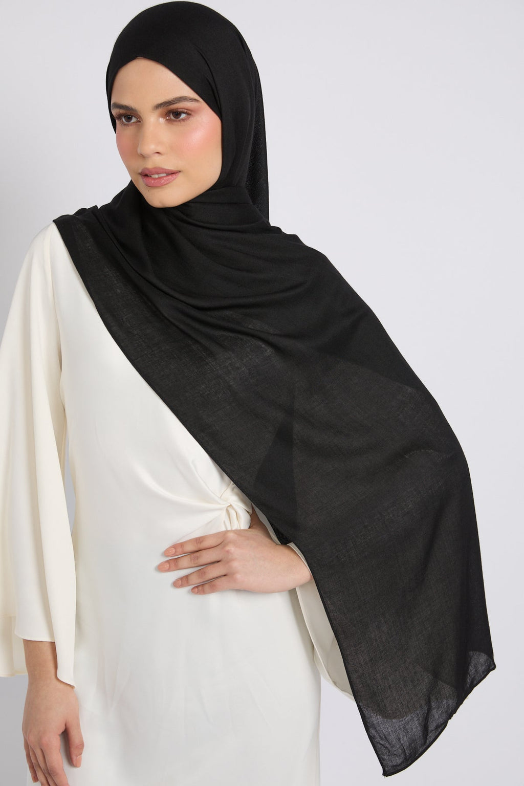 Hijab Bambou Modal Premium - Noir