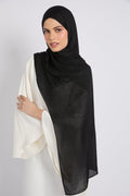 Hijab Bambou Modal Premium - Noir